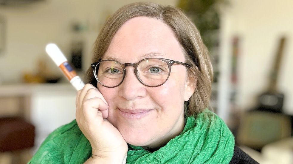 Abnehmspritze im Selbstversuch: Die Wiesmoorer Redakteurin Nicole Böning testet Wegovy – und fragt sich, warum Abnehmen eigentlich so schwer ist. Foto: Nicole Böning