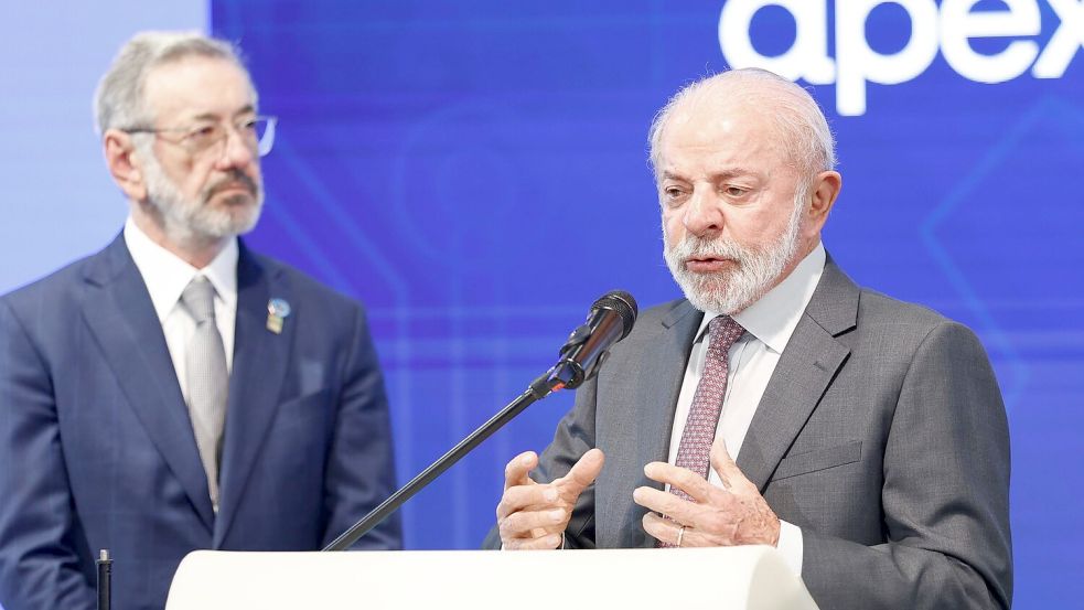 Brasiliens Präsident Lula auf der Hannover Messe – Brasilien ist das diesjährige Partnerland. Foto: Moritz Frankenberg