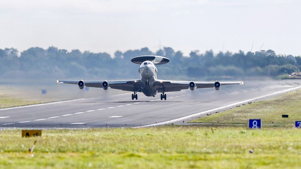 Die derzeitigen Awacs-Flugzeuge der Nato sollen ab 2035 ausgetauscht werden. (Archivbild) Foto: Christoph Reichwein