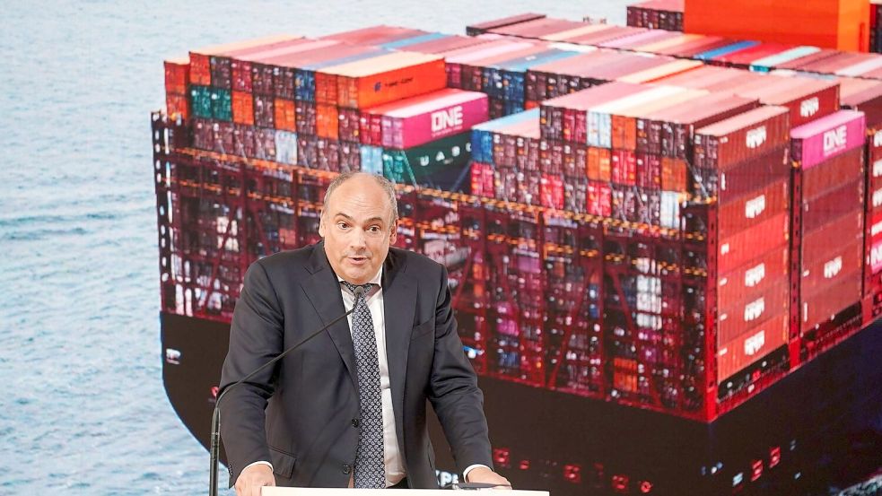 Der Niederländer Jansen ist seit Juli 2014 Chef der Reederei Hapag-Lloyd. (Archivbild) Foto: Marcus Brandt