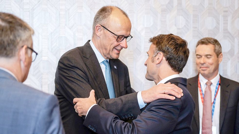 Merz und Macron haben die Verteidigungsministerien beauftragt, sich erneut über FCAS zu beugen. Foto: Koch, Tobias