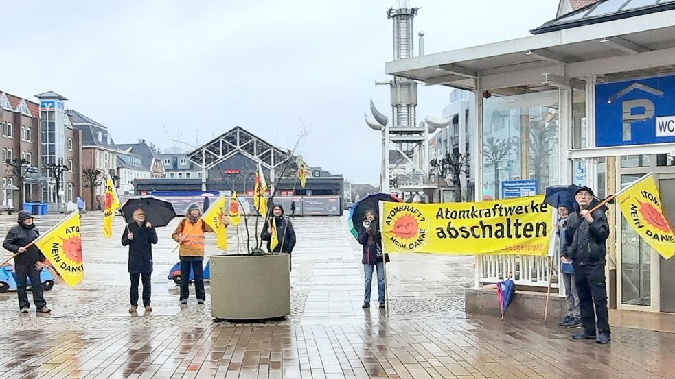 Zum Jahrestag der Reaktorkatastrophe von Fukushima am 11. März wurde in Aurich demonstriert.Foto: privat