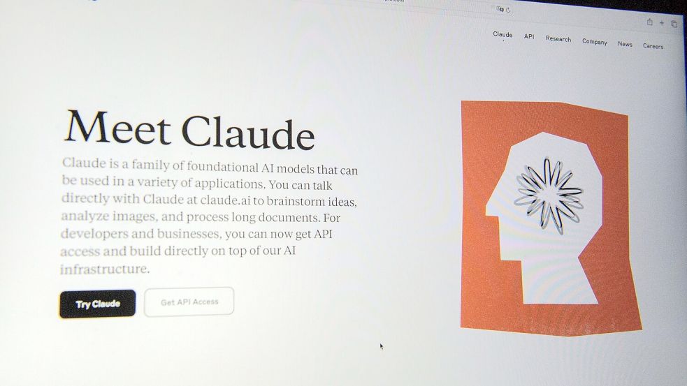 Anthropic gilt mit seiner KI-Software Claude als schärfster Rivale des ChatGPT-Entwicklers OpenAI. (Archivbild) Foto: Andrej Sokolow
