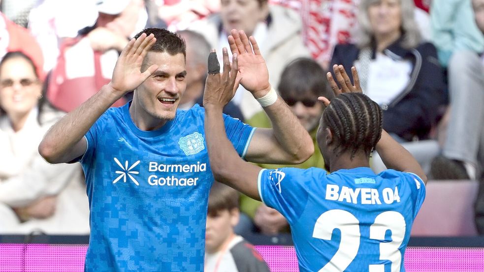 Patrik Schick jubelt über sein Tor zum 2:0. Foto: Federico Gambarini
