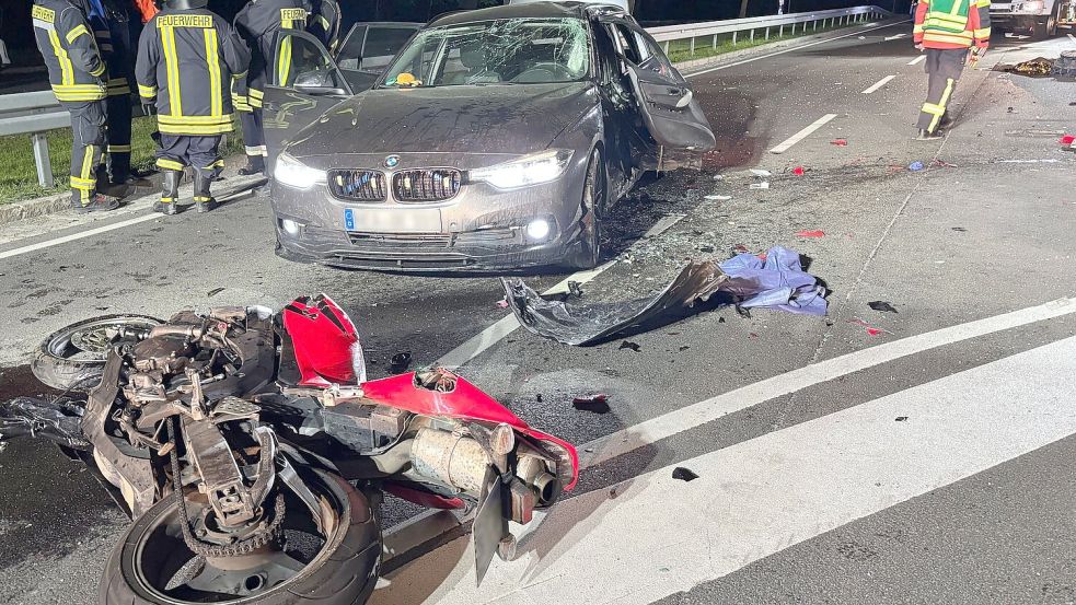 Ein Motorradfahrer ist bei Marktbergel in Mittelfranken tödlich verunglückt. Foto: Kevin Weddig