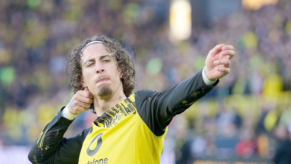 Traf zum 4:0 für Dortmund: Fabio Silva. Foto: Bernd Thissen