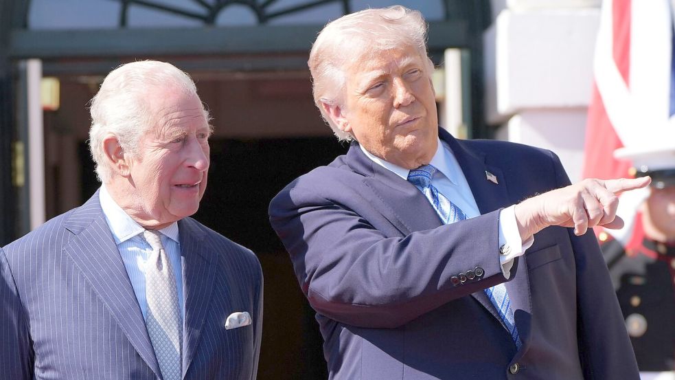 Am Montag empfing US-Präsident Donald Trump den britischen König in Washington. Foto: Alex Brandon