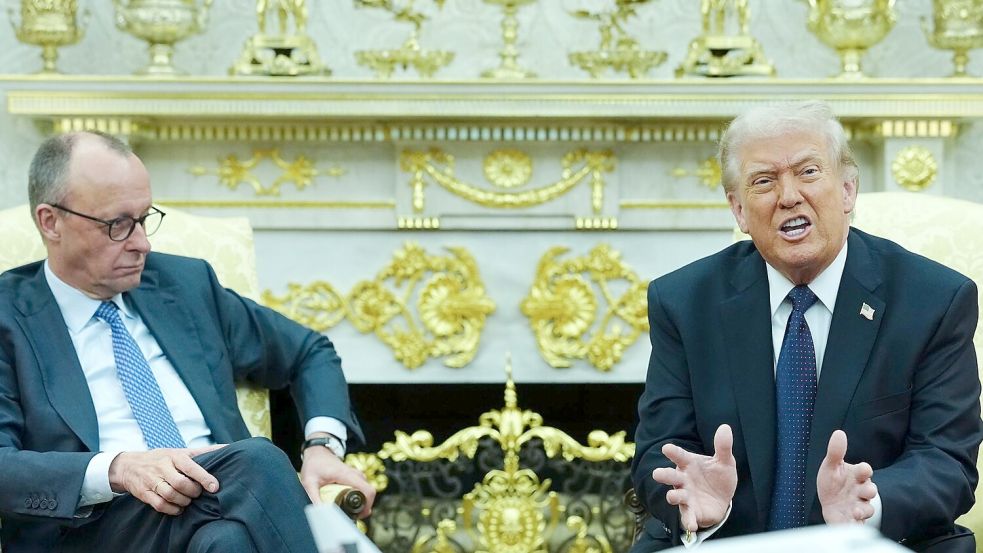 US-Präsident Trump greift Bundeskanzler Merz an. (Archivfoto) Foto: Kay Nietfeld/dpa