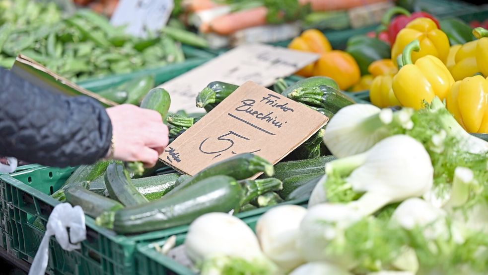 Eine Mehrheit der Menschen fürchtet, dass es nicht bei höheren Spritpreisen bleibt, sondern auch die Lebensmittelpreise anziehen. (Archivbild) Foto: Jennifer Brückner