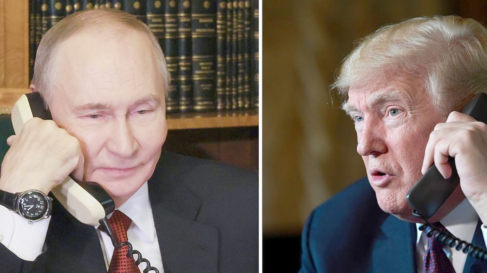 Kremlchef Wladimir Putin und US-Präsident Trump haben erneut miteinander telefoniert. (Archivbild) Foto: Mikhail Metzel/Pool Sputnik Krem