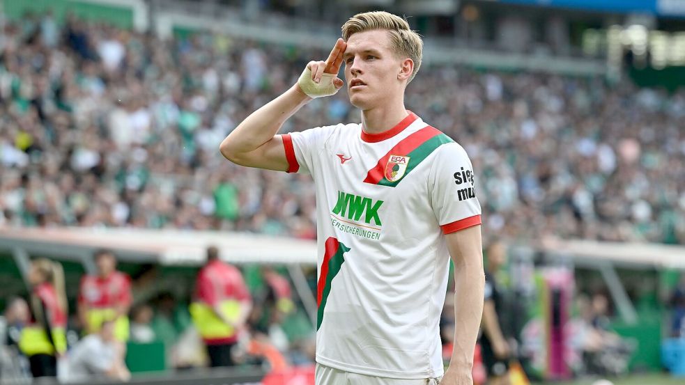 Augsburgs Mann des Spiels: Doppel-Torschütze Anton Kade. Foto: Carmen Jaspersen