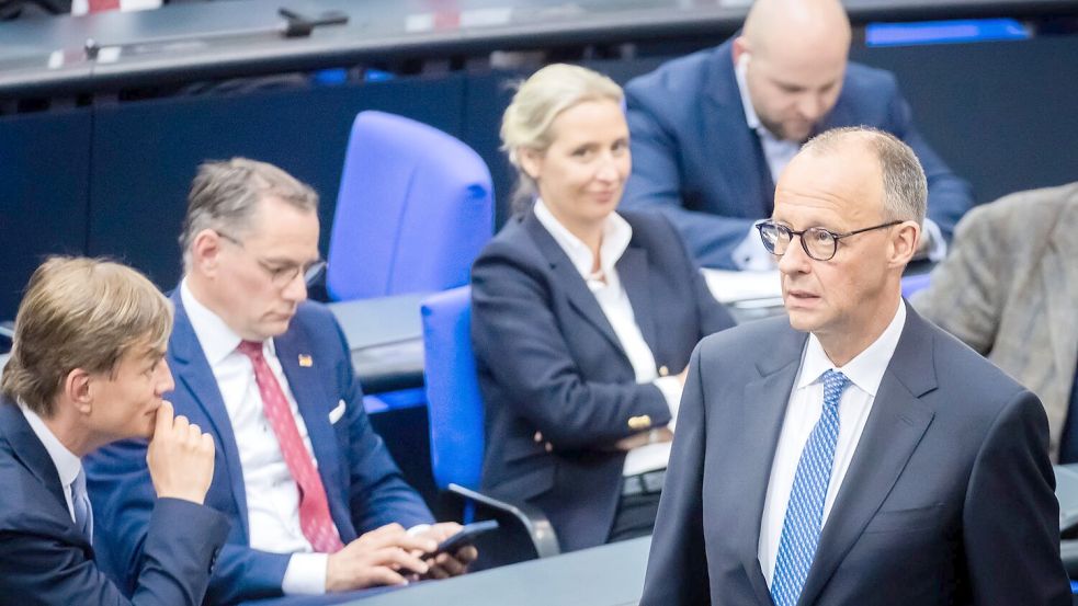 Die AfD sitzt der Union schon lange im Nacken. In den Umfragen ist sie bereits vorbeigezogen. (Archivfoto) Foto: Christoph Soeder/dpa