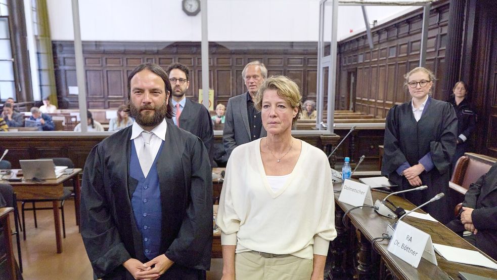 Christina Block ist eine von sieben Angeklagten im Prozess. Foto: Georg Wendt