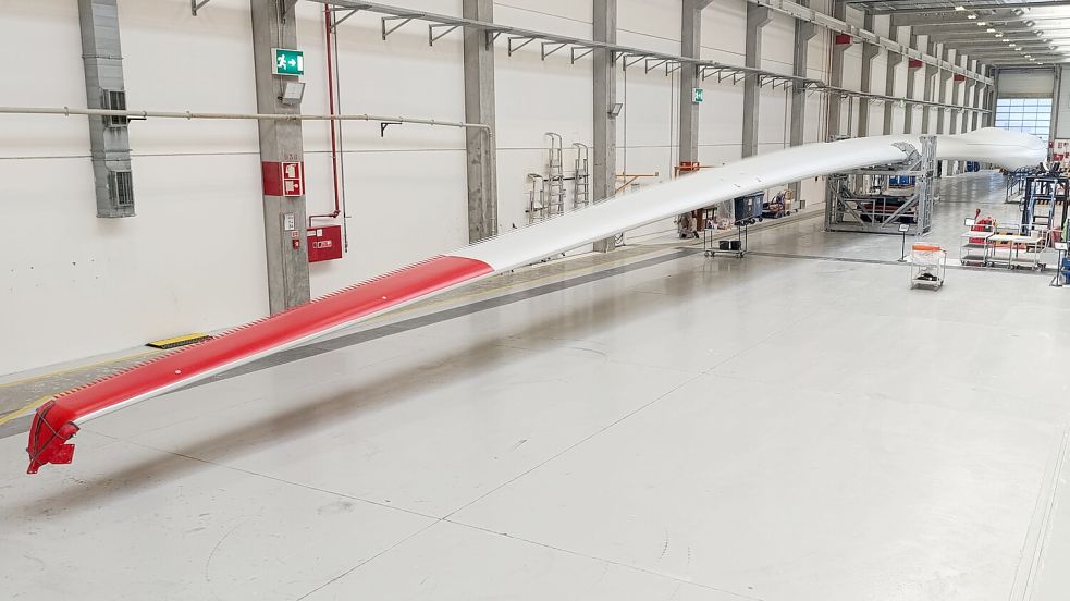 Riesig: Die Rotorblätter der Enercon E-175, die 86 Meter lang sind, werden künftig auch in der Türkei produziert. Ein weiterer Enercon-Produktionsstandort ist in Portugal. Foto: Enercon
