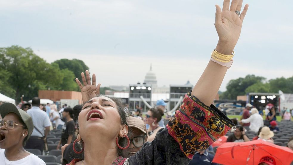 Die Gebetsveranstaltung findet auf der National Mall mitten im Herzen Washingons statt. Foto: Rod Lamkey