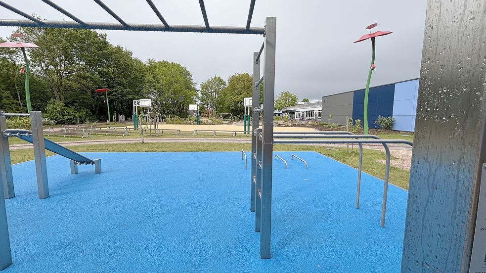 Der Calisthenics-Park auf dem Gelände der IGS Aurich. Foto: Lasse Paulsen