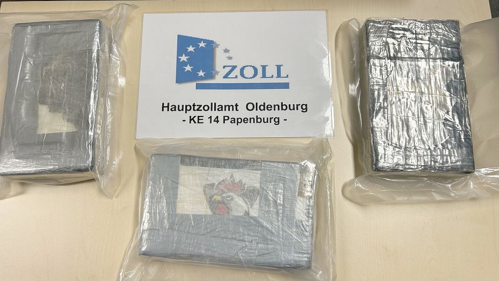 Der Zoll stellte 3,3 Kilogramm Kokain sicher. Foto: Hauptzollamt Oldenburg