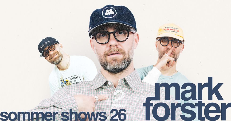 Macht auch Station in Aurich: Im Rahmen seiner großen Open-Air-Tour steht der Popstar Mark Forster am 20. Juni auf der Bühne des Mehrzweckgeländes in Tannenhausen. Foto: privat