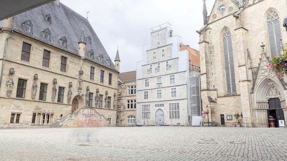 Auf dem Marktplatz richtet die Diakonie Osnabrück ihren Aktionstag zum Ehrentag 2026 aus. Foto: Sebastian Dannenberg