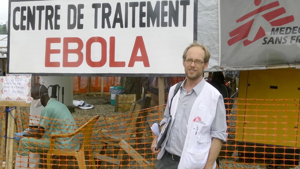 Der Berliner Arzt Maximilian Gertler war für Ärzte ohne Grenzen schon mehrfach im Ebola Einsatz (Handout) Foto: Medecins sans Frontieres/dpa