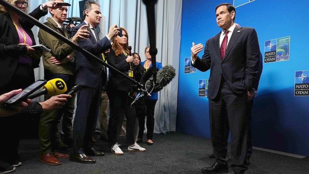 Hat bei seinen Nato-Verbündeten um Unterstützung für einen „Plan B“ zur Öffnung der Straße von Hormus geworben - US-Außenminister Marco Rubio. Foto: Julia Demaree Nikhinson
