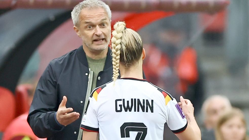 Giulia Gwinn fehlt Bundestrainer Christian Wück gegen Norwegen und Slowenien. (Archivbild) Foto: Daniel Karmann/dpa