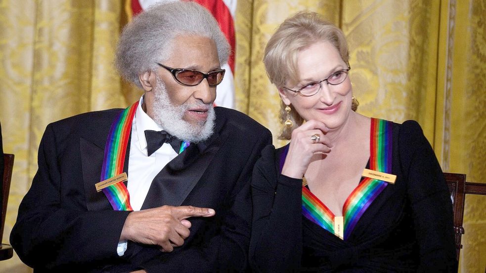 2011 wurde Sonny Rollins vom amerikanischen Kennedy Center geehrt, im selben Jahr wie etwa Schauspielerin Meryl Streep. (Archivbild) Foto: Brendan Smialowski / Pool