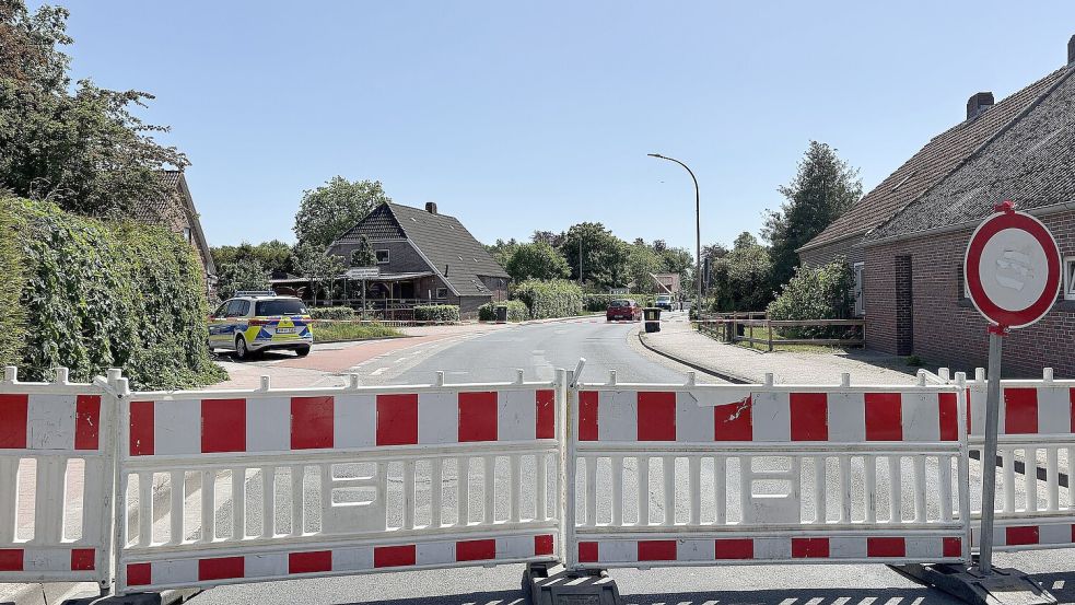Der Heerenkamp in Egels war nach dem schweren Unfall rund zwei Stunden lang gesperrt. Foto: Mieke Matthes
