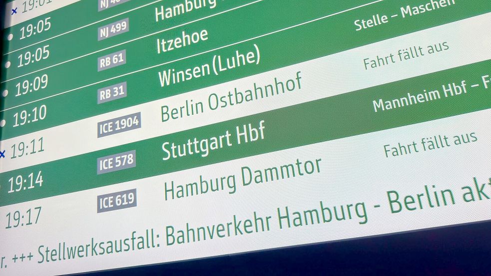 Der Stellwerkausfall bei Lüneburg ist laut Bahn behoben. Der Verkehr zwischen Hamburg und Berlin rollt wieder an. Foto: Bodo Marks