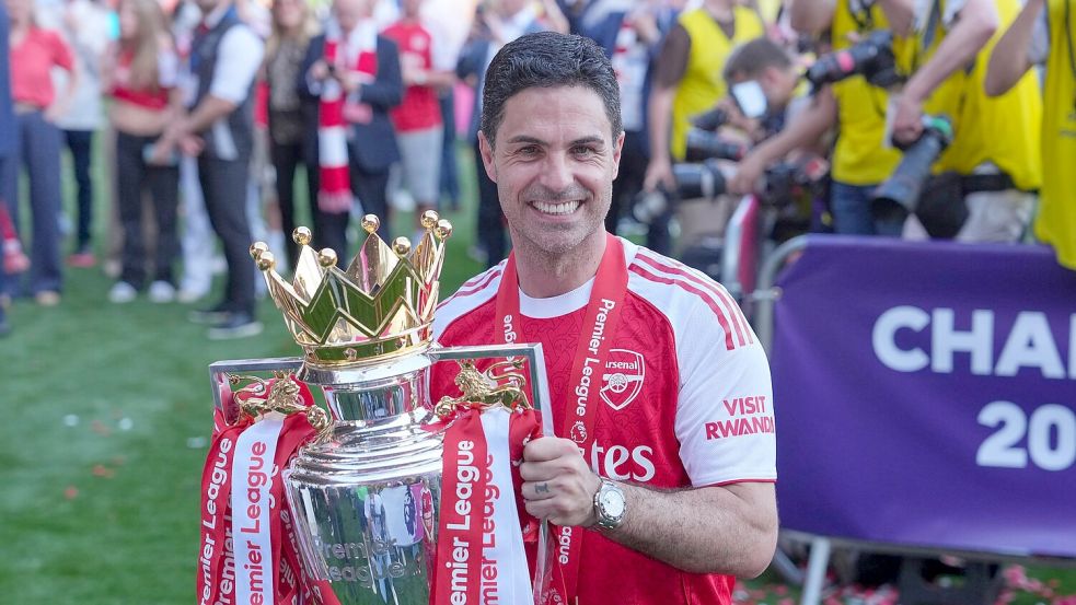 Der Architekt des Arsenal-Erfolgs: Trainer Mikel Arteta. (Archivbild) Foto: Kin Cheung