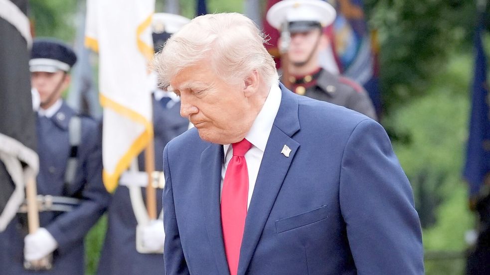 Eine Lagebesprechung im Weißen Haus endete Berichten zufolge ohne eine Entscheidung von Trump. Foto: Alex Brandon