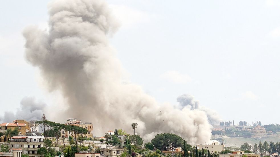Trotz einer angekündigten Waffenruhe gab es im Libanon wieder Explosionen. Foto: dpa/AFP