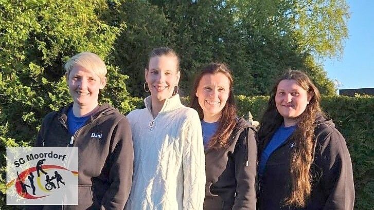 Daniela Radtke (1. Vorsitzende), Pia Horn (2. Vorsitzende), Dana Naus (Kassenwartin) und Sena Ali Ahmad (Schriftführerin) stehen nun der SG Moordorf vor. Foto: privat
