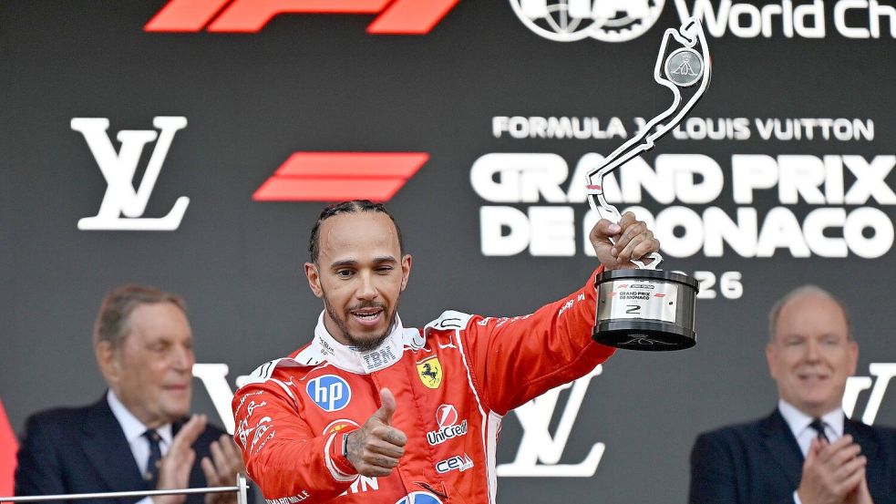 Lewis Hamilton stellte in Monaco den Podiumsrekord von Ayrton Senna ein. Foto: Philippe Magoni