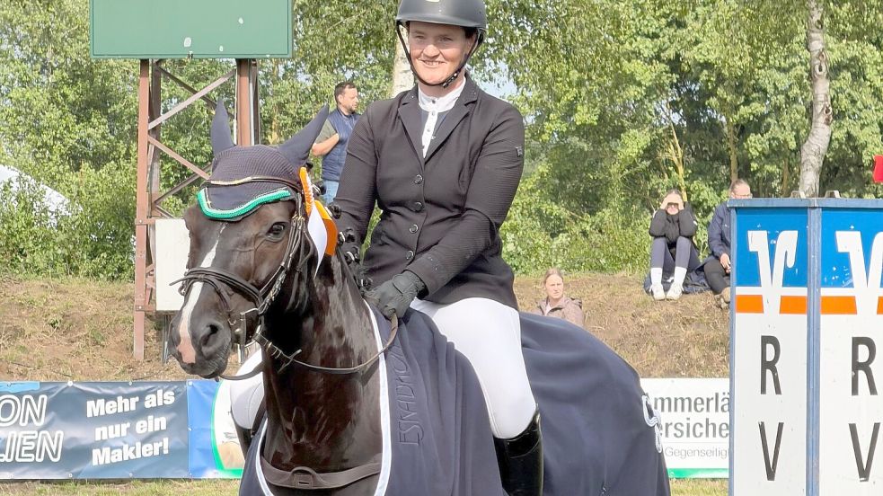 Anna Alberts strahlte nach ihrem großen Triumph beim Filsumer Derby. Fotos: Privat