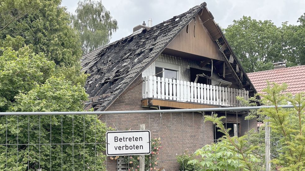 Das Haus der Familie ist vollkommen ausgebrannt. Foto: Lasse Paulsen