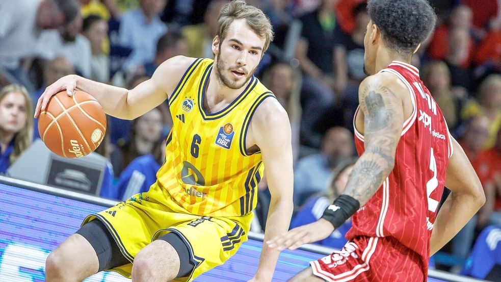 Alba und Nationalspieler Malte Delow gewannen das entscheidende Spiel. Foto: Andreas Gora