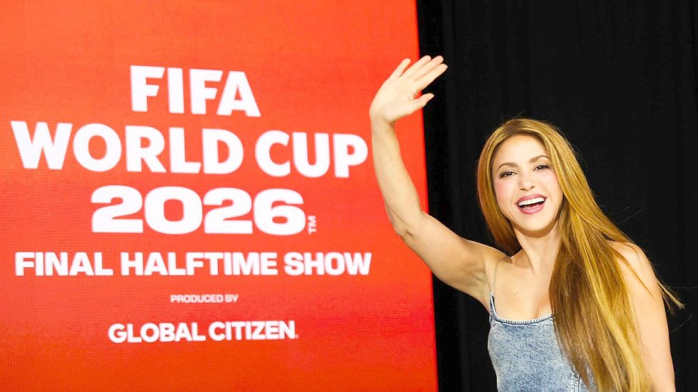 Shakira wird auch bei der ersten Halbzeitshow eines WM-Finales auftreten. (Archivbild) Foto: Heather Khalifa/AP/dpa