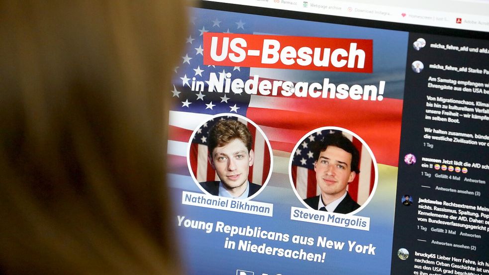 Auf Instagram wird der Besuch der Jungrepublikaner aus Amerika beworben. Foto: Claus Hock