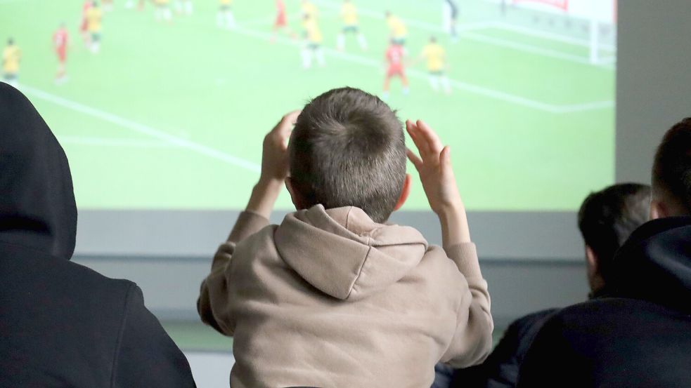 Verzweiflung machte sich angesichts der vergebenen Chancen der türkischen Mannschaft in der Ditib-Moschee in Osnabrück beim Public Viewing breit. Foto: Thomas Wübker