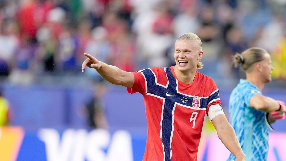 Traf bei seinem WM-Debüt doppelt: Erling Haaland. Foto: Charles Krupa
