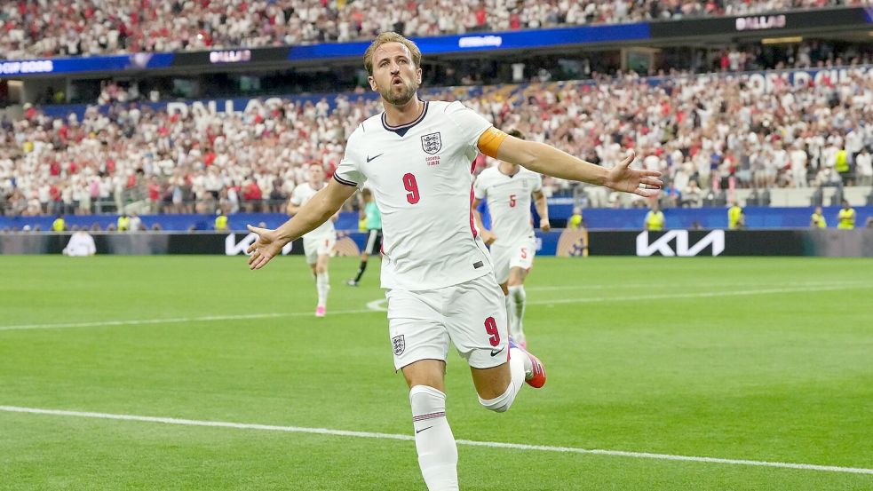Harry Kane bejubelten einen Treffer im WM-Spiel gegen Kroatien. Foto: Nick Potts