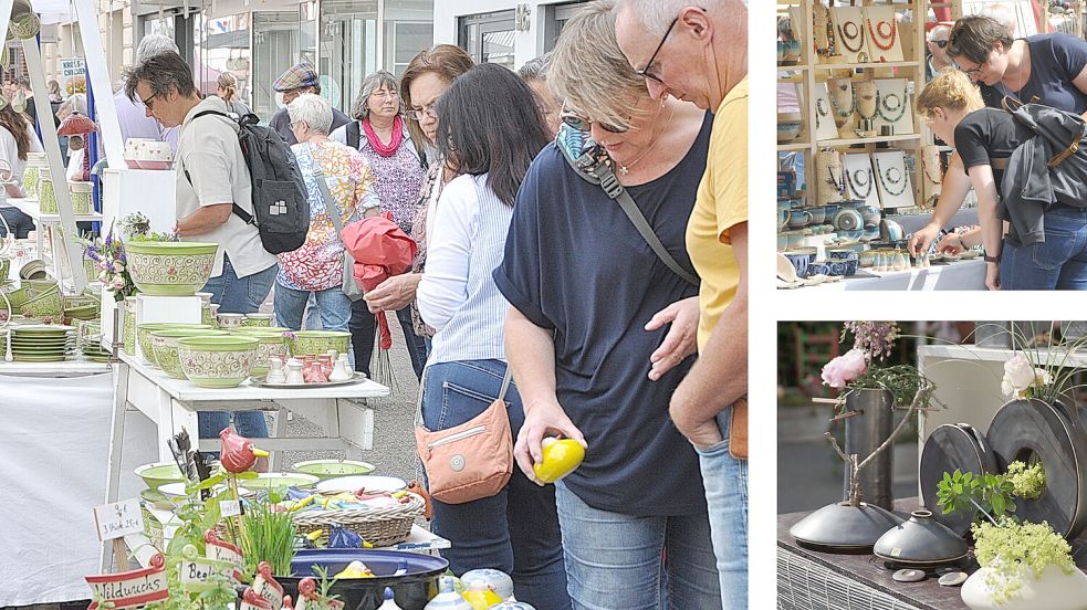 Der Töpfermarkt ist alljährlich ein Publikumsmagnet. In diesem Jahr findet er zum 35. Mal statt. Fotos: Wolters (2)/Privat