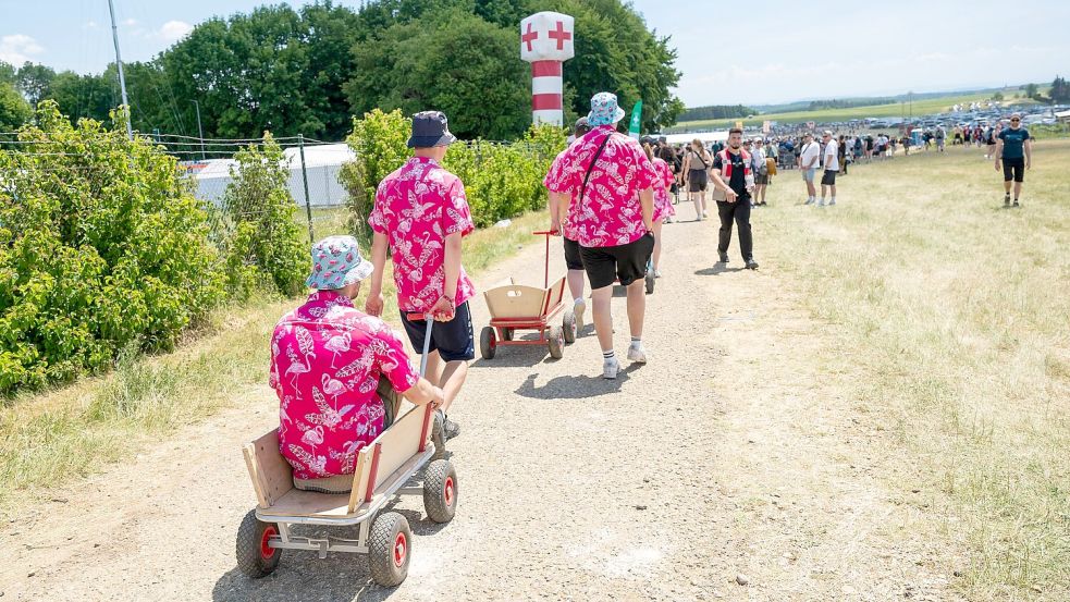Beim Southside-Festival ist die Hitze ebenfalls ein Thema. Foto: Silas Stein