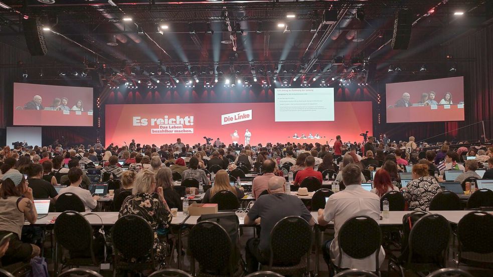 Der Parteitag der Linken entschied sich für einen Gehaltsdeckel für Abgeordnete. Foto: Michael Bahlo