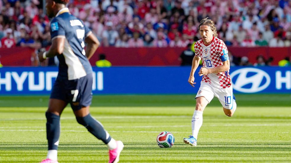 Luka Modric konnte in seinem Jubiläumsspiel nur selten für Impulse sorgen. Foto: Frank Gunn