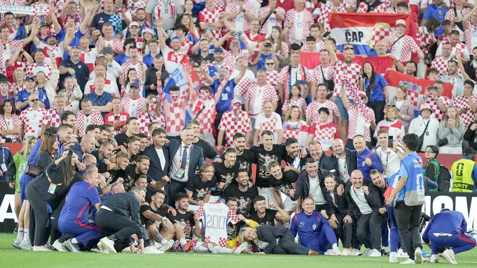 Luka Modric hat als erst fünfter Fußballer 200 Länderspiele absolviert. Foto: Leonardo Ramirez