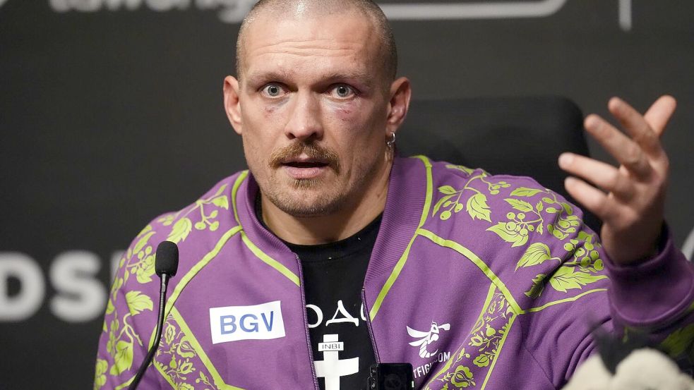 Usyk nach seinem WM-Sieg gegen Fury. (Archivbild) Foto: Nick Potts