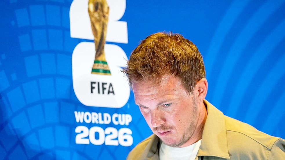 Julian Nagelsmann hat vor dem K.-o-Rundenspiel gegen Paraguay gesprochen. Foto: Martin Meissner