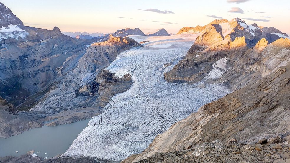 Der Gletscher Claridenfirn im Schweizer Kanton Glarus. Foto: Matthias Huss/Glamos Gletscherme